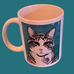 Fat Cat Coffee Mug Original Art